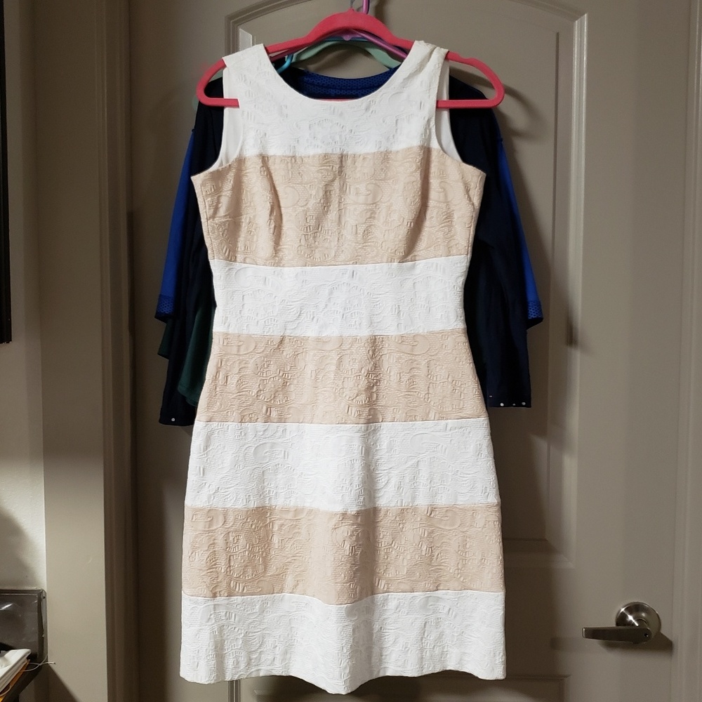 belle badgley mischka sleeveless dress